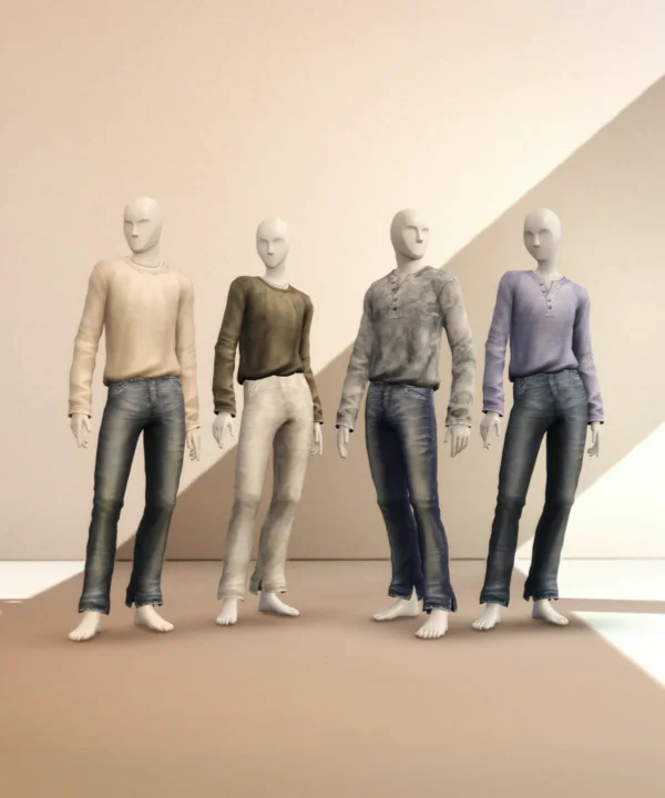 Mellow IV Set - Sweatshirt & Jeans set for feminine & masculine