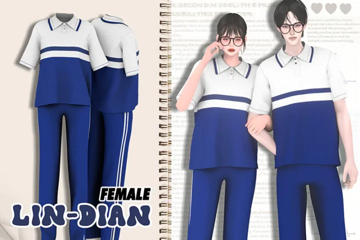 LIN-DIAN Girls high school uniform