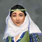 CK3 York Wimple - Hat-Hair version
