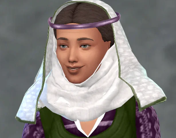 CK3 York Wimple - for base game with Hat Slider functions