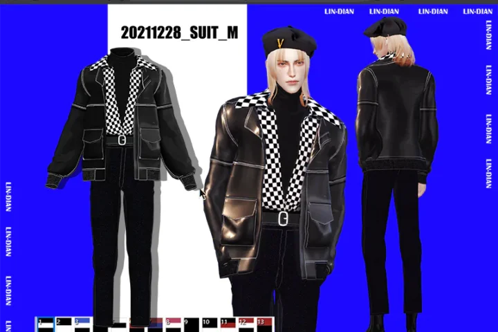 LIN-DIAN men's jacket suit
