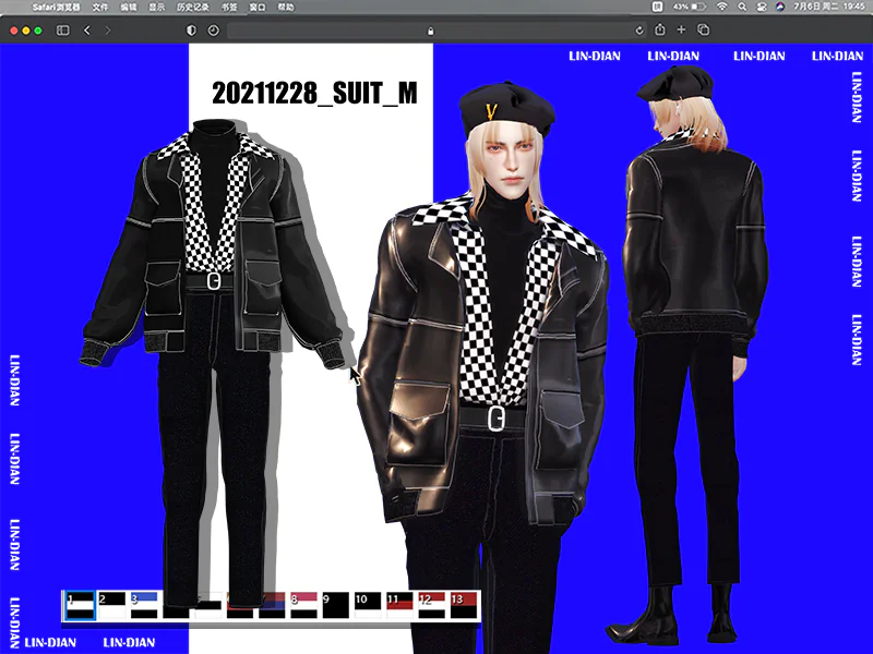 LIN-DIAN men's jacket suit
