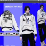 LIN-DIAN Men's sweatshirt tops and scarves