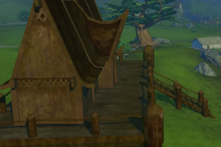 Viking Longhouse Hood Deco