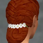 TSM French Braid with Daisy Flowers