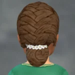TSM French Braid with Daisy Flowers