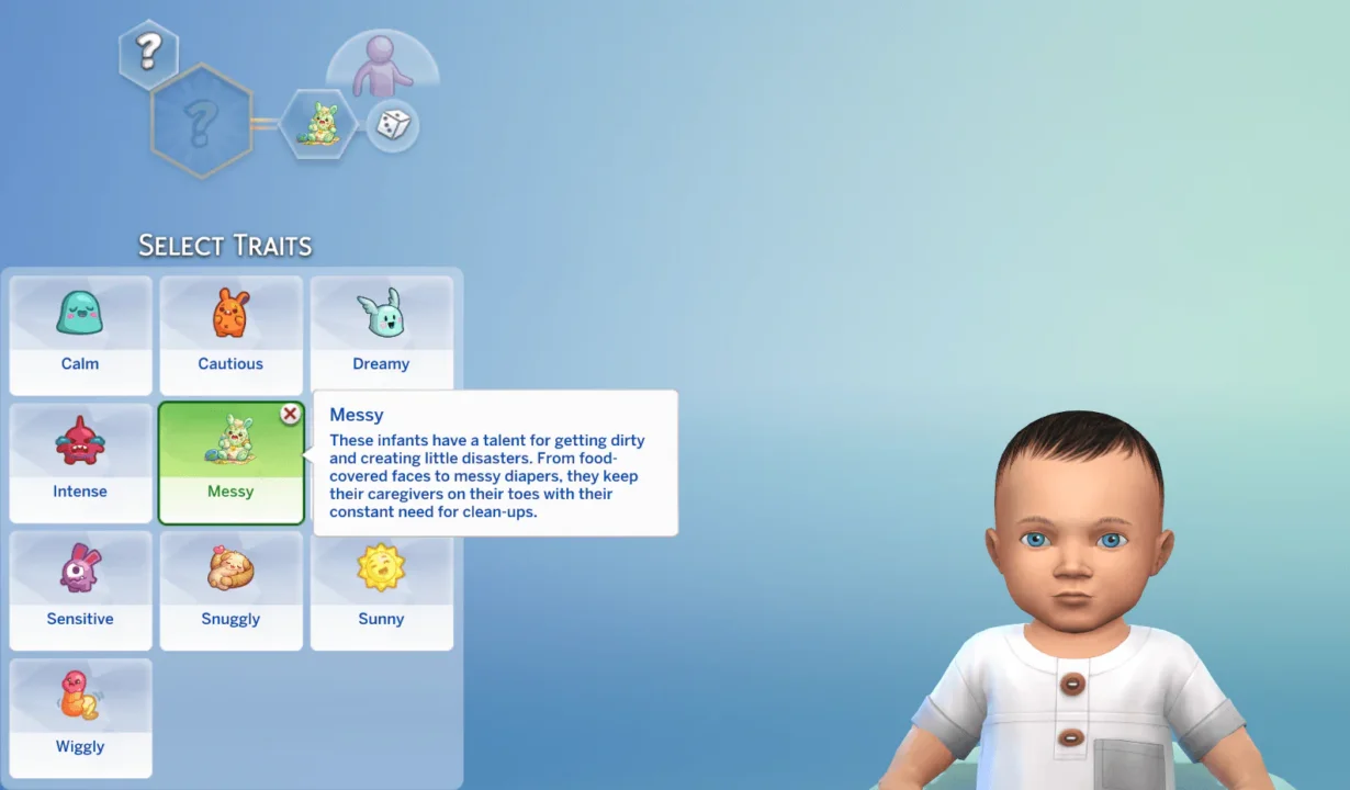 Infant Trait - Messy