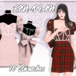 LIN-DIAN_Fishbone Sheath Dress
