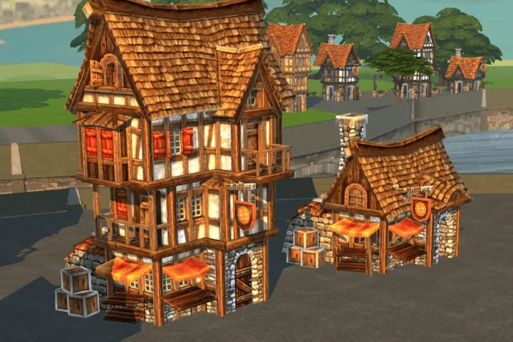 Medieval Hood Deco Houses - Bakery Set