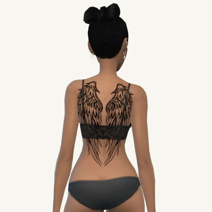 Angel Wings Back Tattoo