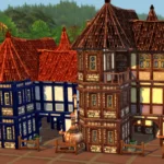 Medieval Old Town Hood Deco Houses - Tavern Set