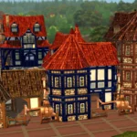Medieval Old Town Hood Deco Houses - Tavern Set