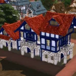 Medieval Old Town Hood Deco Houses - Theatre Set
