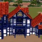 Medieval Old Town Hood Deco Houses - Theatre Set