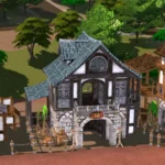 Medieval Old Town Hood Deco Houses - Theatre Set