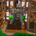 Medieval Old Town Hood Deco Houses - Theatre Set