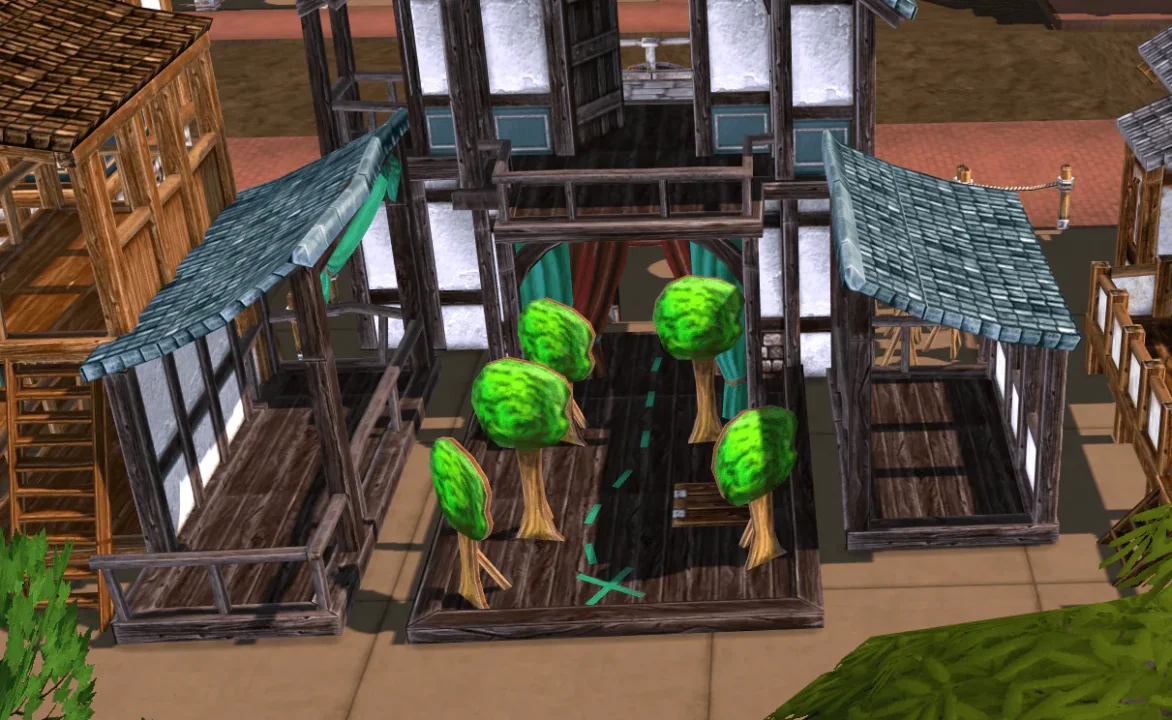 Medieval Old Town Hood Deco Houses - Theatre Set