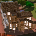 Medieval Old Town Hood Deco Houses - Theatre Set