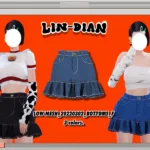 LIN-DIAN denim skirt
