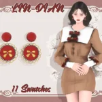 LIN-DIAN_Pearl Bow Earrings