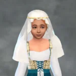 CK3 Medieval Long Veil with Headband