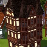 Medieval Old Town Hood Deco Houses - Broom Maker Set