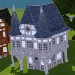 Medieval Old Town Hood Deco Houses - Broom Maker Set