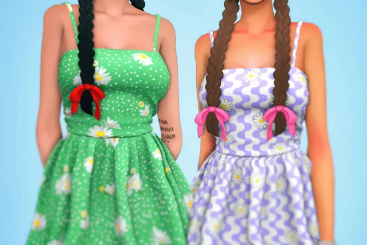 euno Anne Hair – Maxis Match Braided Pigtails