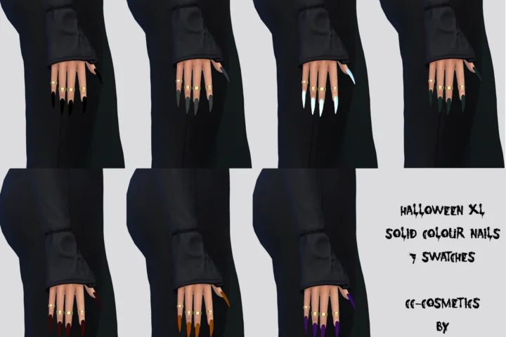 Halloween Solid Colour Nails