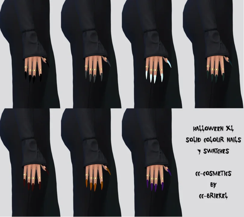 Halloween Solid Colour Nails