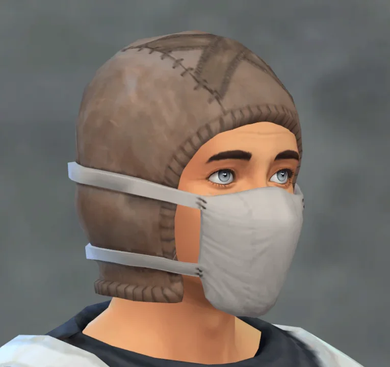 TSM Male Nurse Hat with Mask