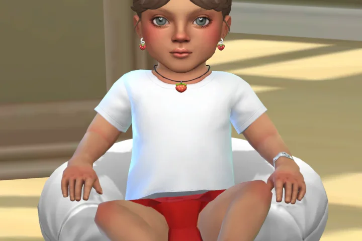 Strawberry Necklace for Infants