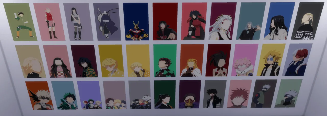 Faceless anime posters
