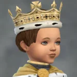 TSM Jewelled Crown with Hair Attached