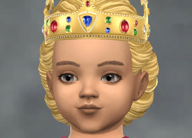 CK3 Royal Crown 2 - with Hair Attached