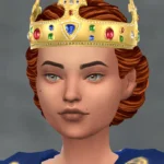 CK3 Royal Crown 2 - with Hair Attached