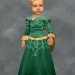 TSM Royal Queen Patterned Cape Dress