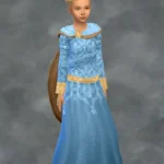 TSM Royal Queen Patterned Cape Dress
