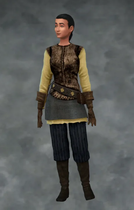 TSM Off Duty Knight Leather Female Outfit & Skirt Version