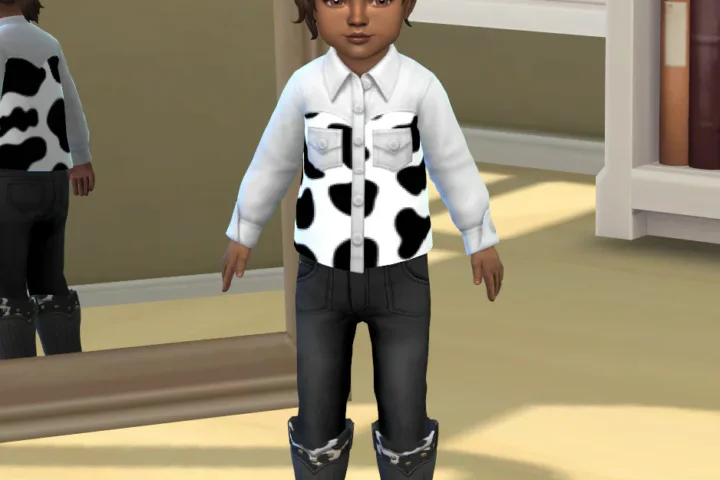 Horse Ranch Cow Print Shirt Toddler