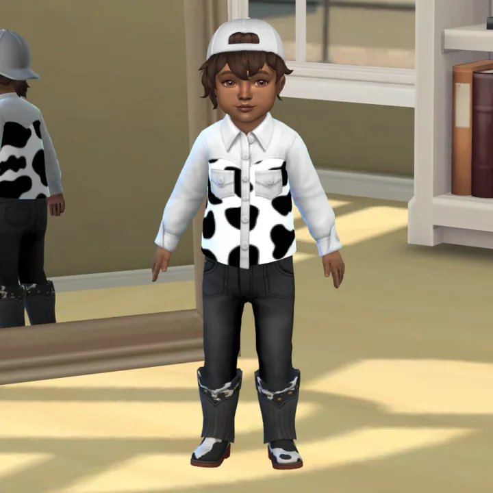 Horse Ranch Cow Print Shirt Toddler