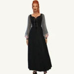 Sheer Dark Florals Dress
