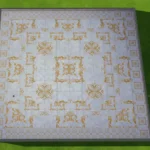 TSM Floor Marble Blue Gold Cross