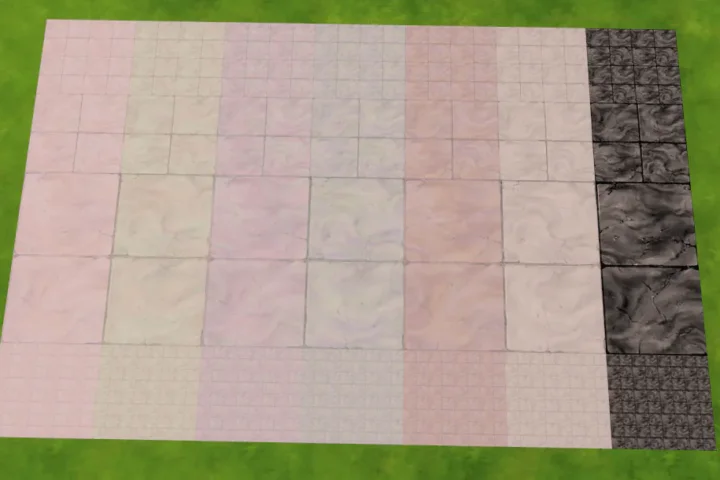 TSM Floor Marble Tiled Pink