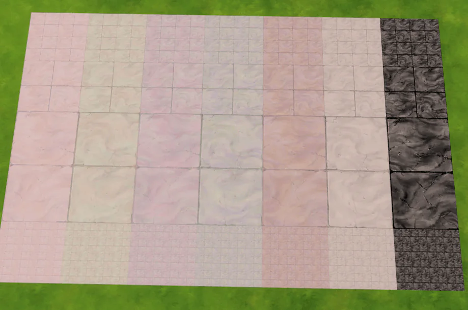 TSM Floor Marble Tiled Pink