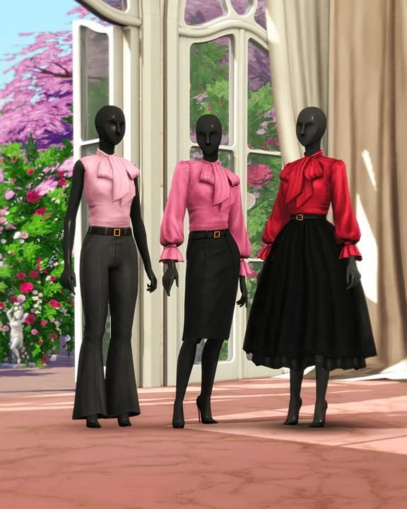 Mauve Dress & Blouse Set
