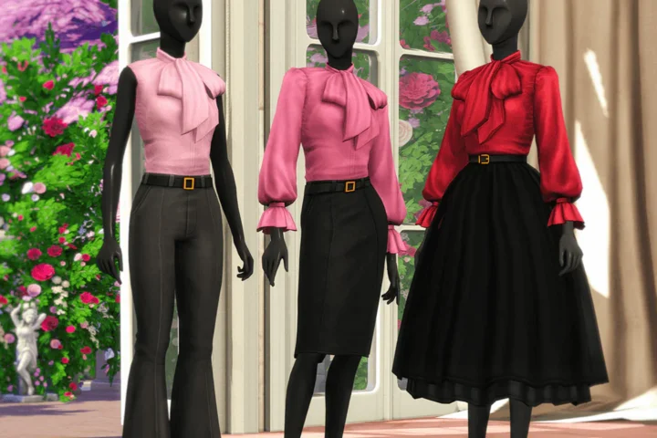 Mauve Dress & Blouse Set