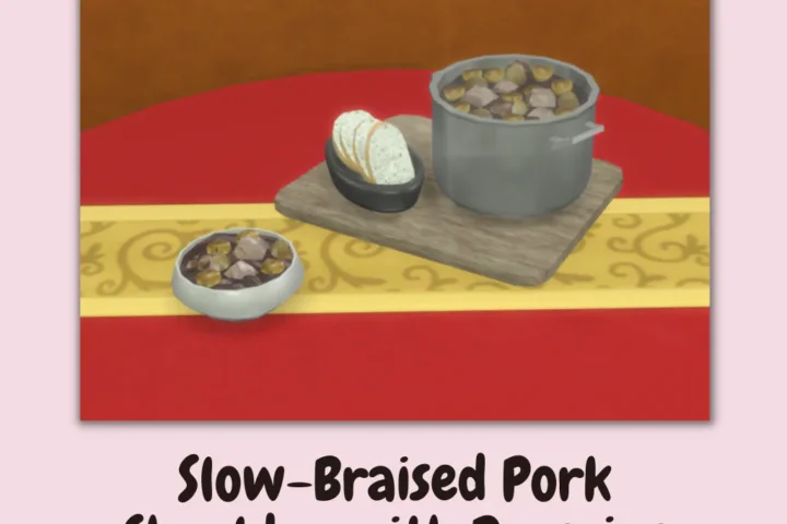 Slow-Braised Pork Shoulder with Parsnips