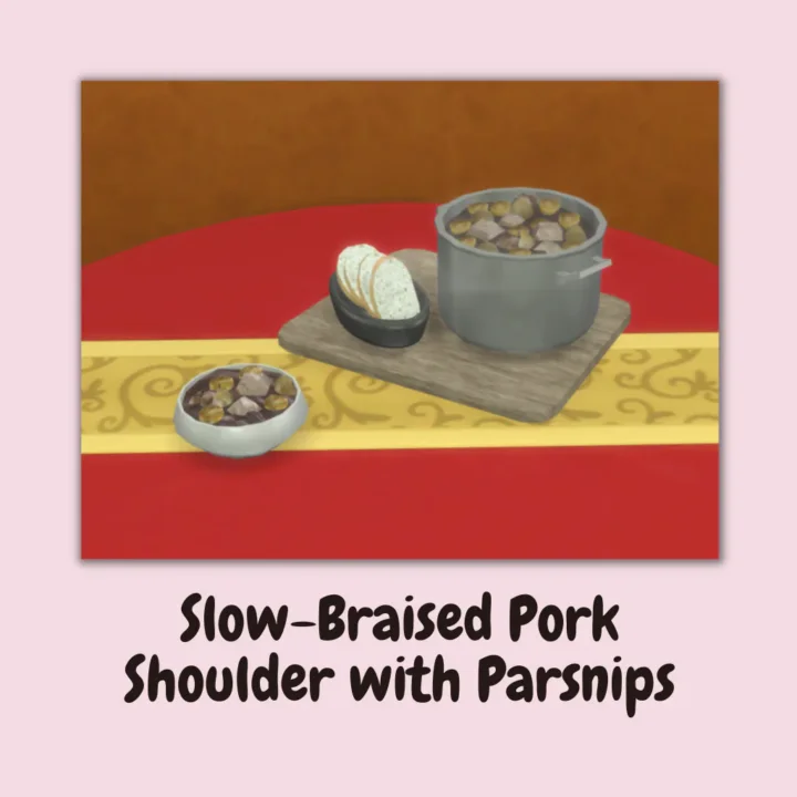 Slow-Braised Pork Shoulder with Parsnips