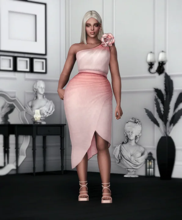 Princess of XI - Draped Shoulder Wrap Dress